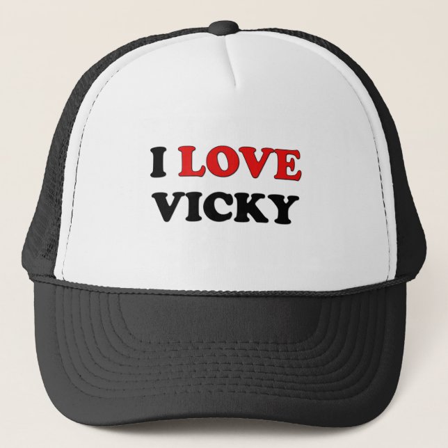 I Liebe Vicky Truckerkappe (Vorderseite)