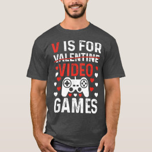 I LIEBE VIDEO GAMES Valentinstag Controller Gamer T-Shirt