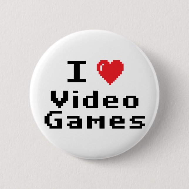 I Liebe-Videospiele Button (Vorderseite)