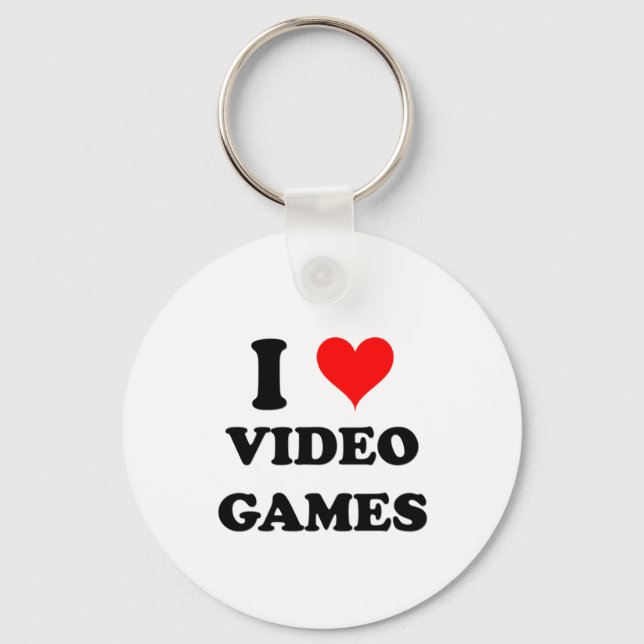 I Liebe Videospiele Schlüsselanhänger (Vorderseite)