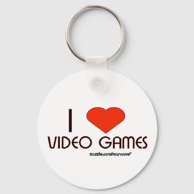 I Liebe Videospiele Schlüsselanhänger (Vorderseite)