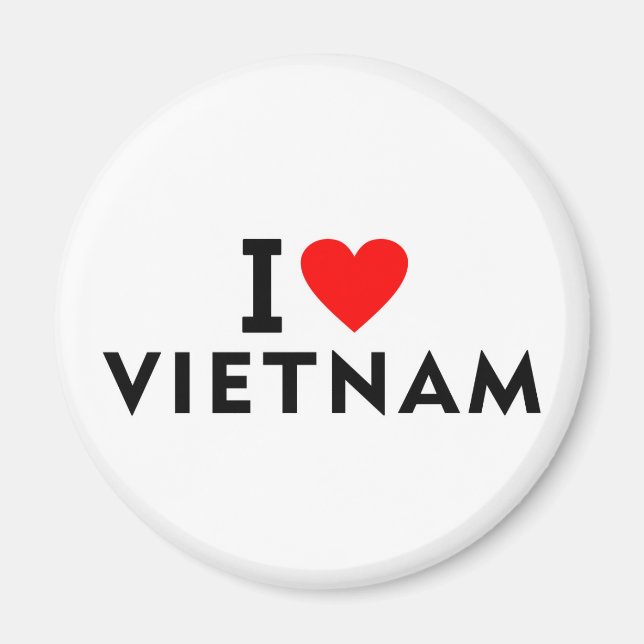 I Liebe Vietnam Land wie Herztourismus Magnet (Vorne)