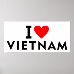 I Liebe Vietnam Land wie Herztourismus Poster