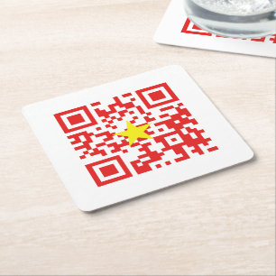 I Liebe Vietnam (Tôi Yêu Viraflot Nam) Flaggencode Rechteckiger Pappuntersetzer