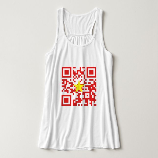 I Liebe Vietnam (Tôi Yêu Viraflot Nam) Flaggencode Tank Top (Design Vorderseite)