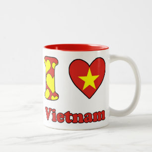 I Liebe Vietnam Zweifarbige Tasse