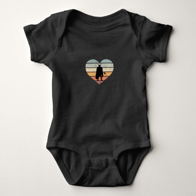 I Liebe Viking Warrior mit Ax Baby Strampler (Vorderseite)