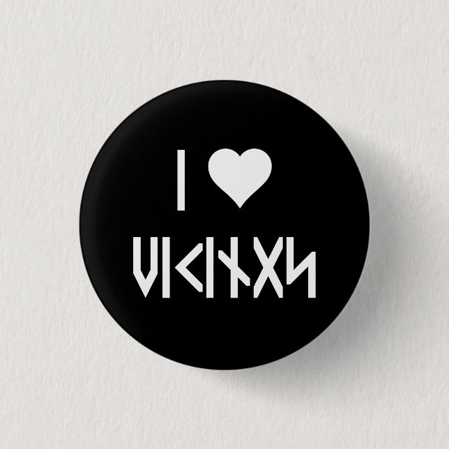 I Liebe Vikings Button (Vorderseite)