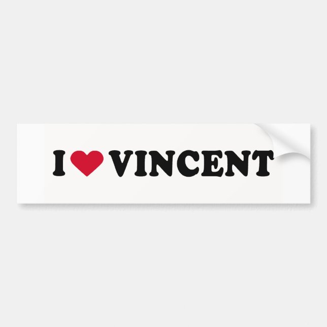 I LIEBE VINCENT AUTOAUFKLEBER (Vorne)