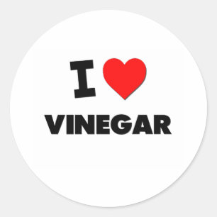 I Liebe Vinegar Runder Aufkleber