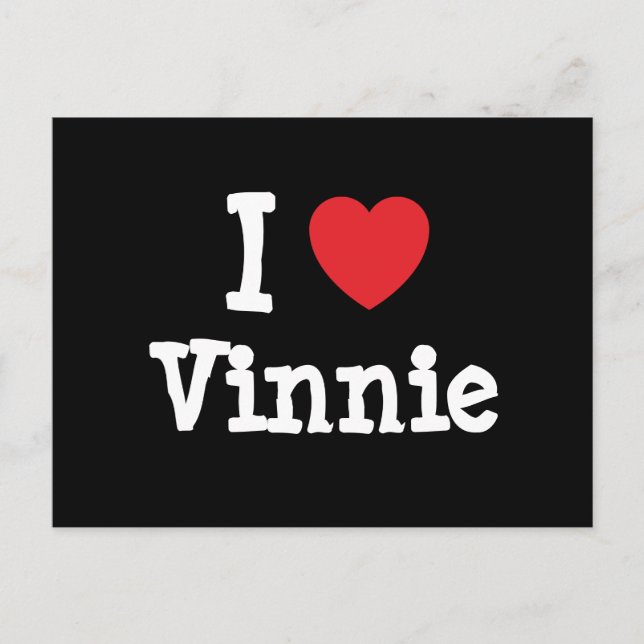 I Liebe Vinnie Herzlicher T - Shirt Postkarte (Vorderseite)