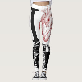 I Liebe Vintag Camera Fotografy Leggings