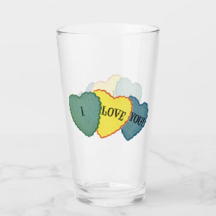 I Liebe Vintag Candy Valentine Glas