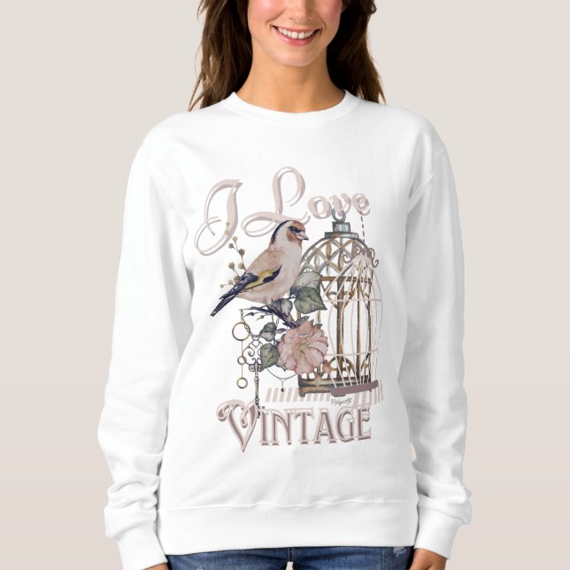 I LIEBE VINTAG SWEATSHIRT (Vorderseite)