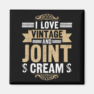 I Liebe Vintage Gemeinsame Creme Funny Remüde Seni Magnet