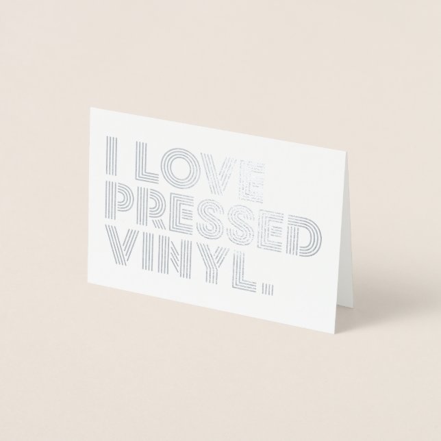 I Liebe Vinyl Folienkarte (Vorderseite)