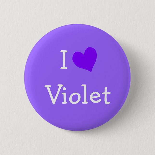 I Liebe Violet Button (Vorderseite)