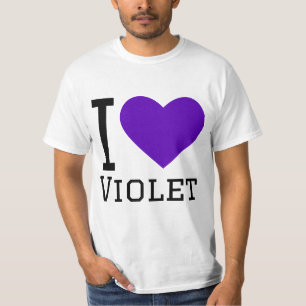 I Liebe Violett T-Shirt