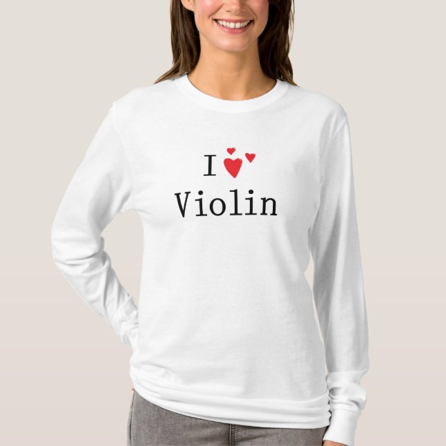 I Liebe-Violine T-Shirt (Vorderseite)