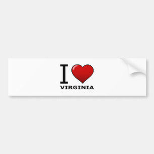 I LIEBE VIRGINIA AUTOAUFKLEBER