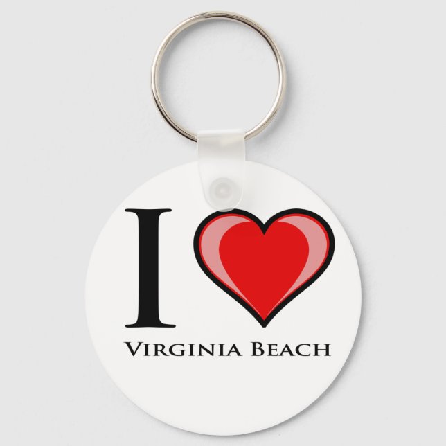 I Liebe Virginia Beach Schlüsselanhänger (Vorderseite)