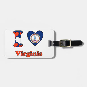 I Liebe Virginia Gepäckanhänger
