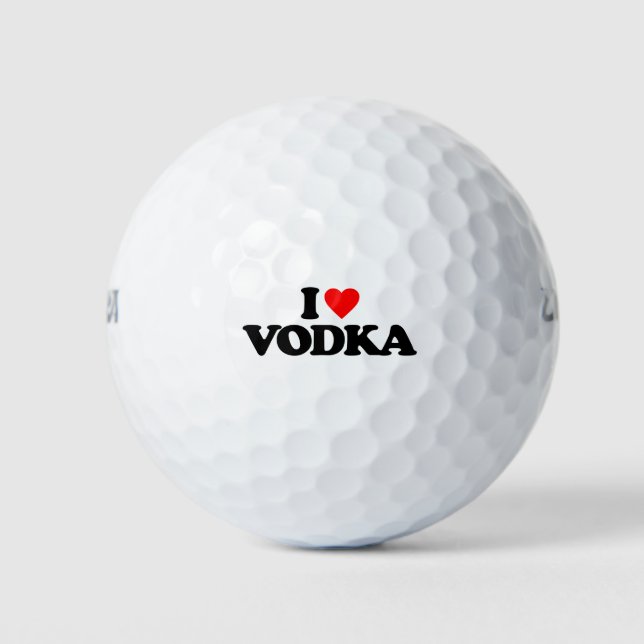 I LIEBE VODKA GOLFBALL (Vorderseite)
