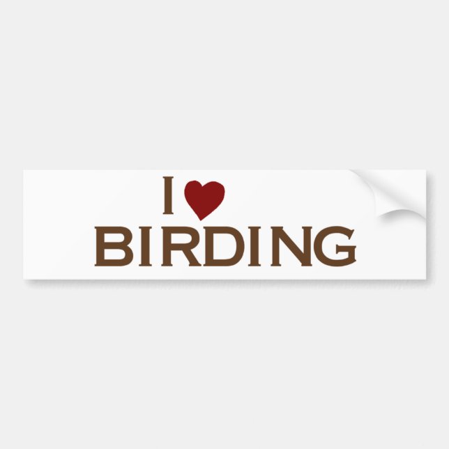 I Liebe-Vogelbeobachtung Autoaufkleber (Vorne)