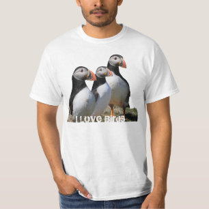 I Liebe-Vögelpuffin-Shirt T-Shirt