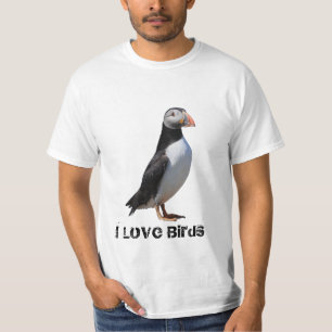 I Liebe-Vögelpuffin-Shirt T-Shirt
