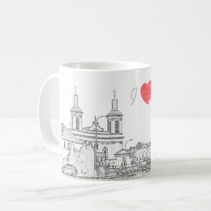 I Liebe Volkovysk Belarus Architektur Kathedrale Kaffeetasse