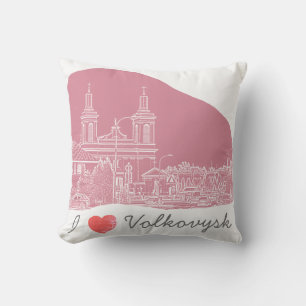 I Liebe Volkovysk Belarus Architektur Kathedrale Kissen