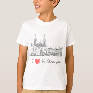 I Liebe Volkovysk Belarus Architektur Kathedrale T-Shirt