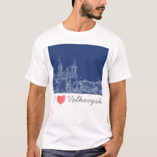 I Liebe Volkovysk Belarus Architektur Kathedrale T-Shirt