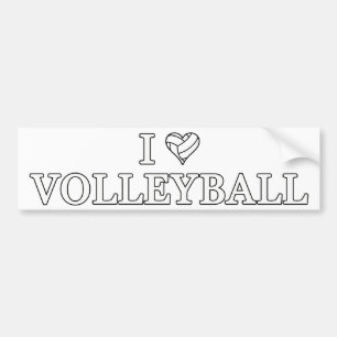 I Liebe Volleyball Autoaufkleber