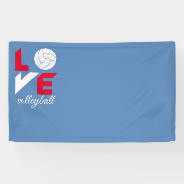 I Liebe Volleyball Banner (Horizontal)