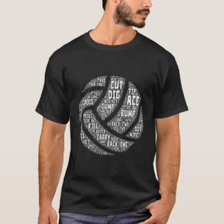 I Liebe Volleyball Beach Sportler Word Art de T-Shirt