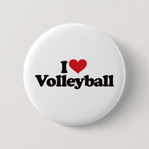 I Liebe-Volleyball Button
