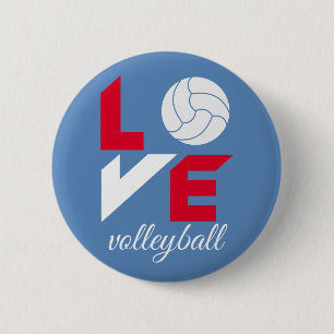 I Liebe Volleyball Button