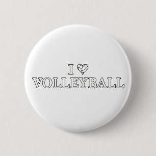 I Liebe Volleyball Button