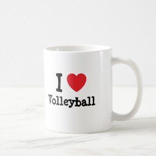 I Liebe Volleyball-Herz Brauch personalisiert Tasse