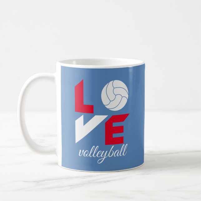 I Liebe Volleyball Kaffeetasse (Links)