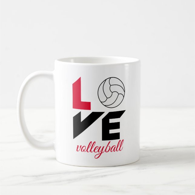 I Liebe Volleyball Kaffeetasse (Links)