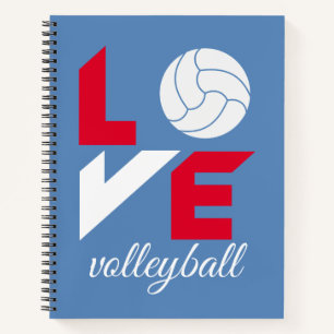 I Liebe Volleyball Notizbuch
