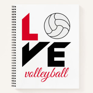 I Liebe Volleyball Notizbuch