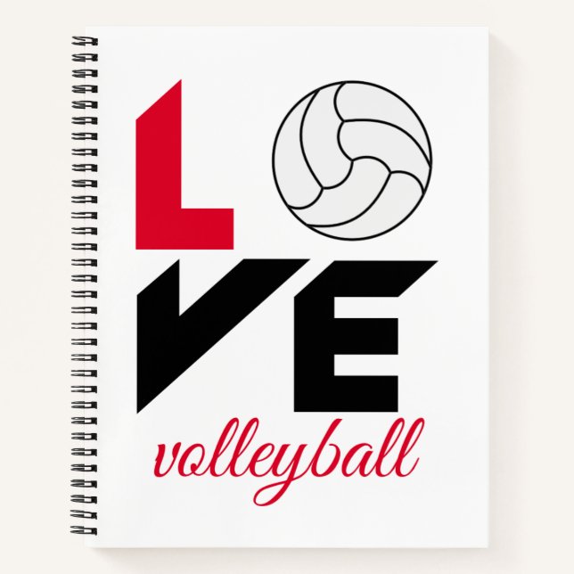 I Liebe Volleyball Notizbuch (Vorderseite)