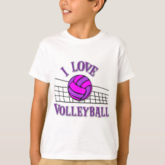 I Liebe-Volleyball, pinkpurple T-Shirt