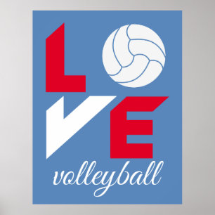 I Liebe Volleyball Poster