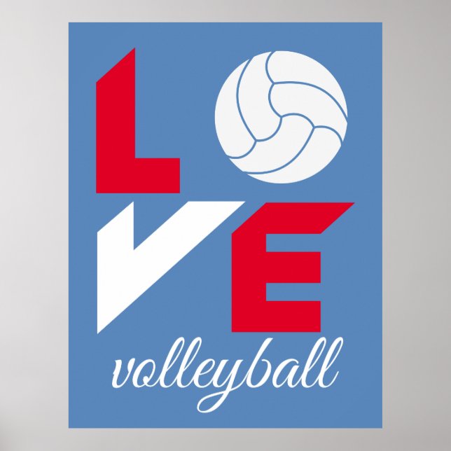 I Liebe Volleyball Poster (Vorne)