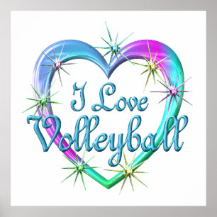 I Liebe Volleyball Poster